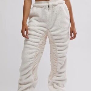 FP Movement by Free People Ivory Textured Joggers